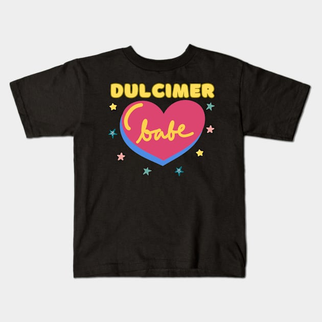 Dulcimer Babe Kids T-Shirt by coloringiship